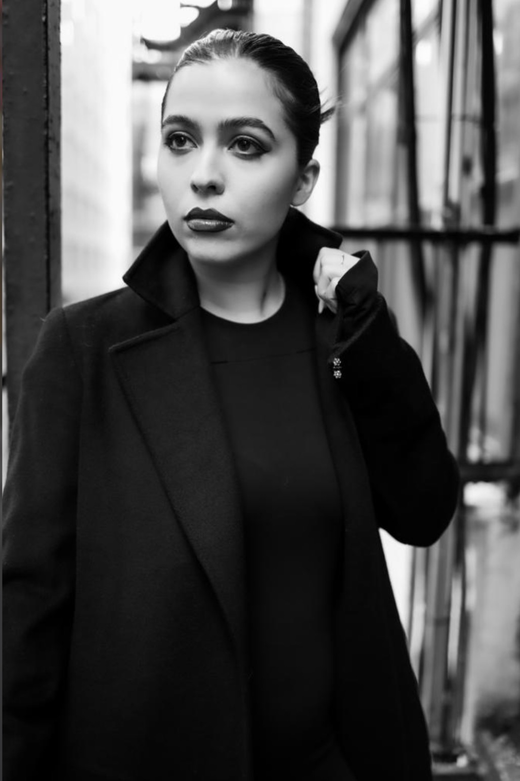 Marie Nives lying b&w